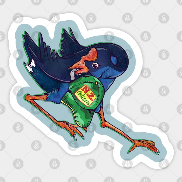 Funny Pukeko Aotearoa New Zealand Sticker by mailboxdisco